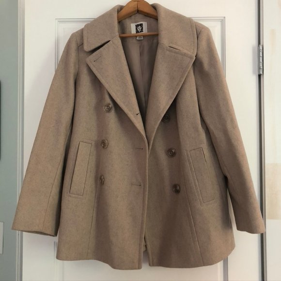 Anne Klein Jackets & Blazers - Ann Klein Heathered Wool Pea Coat